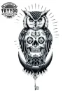 tatouage-ephemere-hiboux-tete-de-mort-mystique tatouage-ephemere-hiboux-tete-de-mort-mystique
