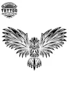 tatouage-ephemere-hiboux-design-tribal tatouage-ephemere-hiboux-design-tribal
