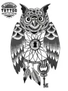 tatouage-ephemere-hiboux-attrape-reve-design-original tatouage-ephemere-hiboux-attrape-reve-design-original