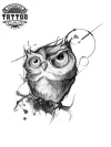 tatouage-ephemere-hiboux-cartoon-peau-temporaires