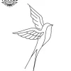 tatouage ephemere hirondelle discret elegant tatouage ephemere hirondelle discret elegant