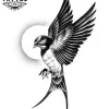 tatouage-ephemere-hirondelle-en-vol-oiseau-elegant tatouage-ephemere-hirondelle-en-vol-oiseau-elegant