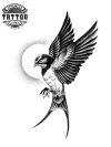 tatouage-ephemere-hirondelle-en-vol-oiseau-elegant tatouage-ephemere-hirondelle-en-vol-oiseau-elegant