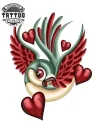 tatouage-ephemere-hirondelle-coeur-art-corporel-temporaire tatouage-ephemere-hirondelle-coeur-art-corporel-temporaire