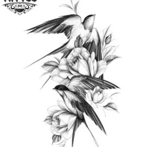 tatouage-ephemere-hirondelle-fleur-design-temporaire-ailes-gracieuses tatouage-ephemere-hirondelle-fleur-design-temporaire-ailes-gracieuses