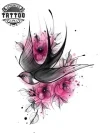 tatouage ephemere hirondelle femme discret elegant tatouage ephemere hirondelle femme discret elegant