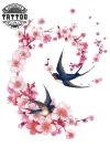 tatouage ephémère hirondelle fleur design poétique temporaire tatouage ephémère hirondelle fleur design poétique temporaire