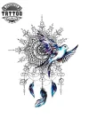 tatouage-hirondelle-ephemere-mandala-design-unique tatouage-hirondelle-ephemere-mandala-design-unique
