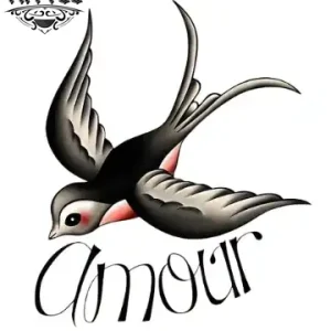 tatouage ephémère hirondelle old school style retro tatouage ephémère hirondelle old school style retro