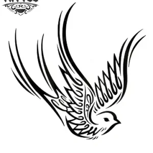 Tatouage Éphémère Hirondelle Tribal Design Unique Image Alt Tatouage Éphémère Hirondelle Tribal Design Unique Image Alt