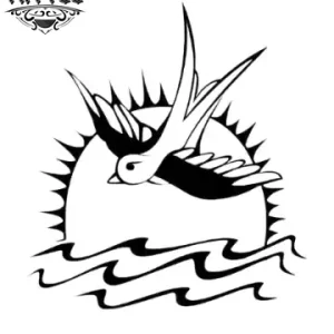tatouage-éphémère-hirondelle-vague-style-marin tatouage-éphémère-hirondelle-vague-style-marin