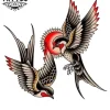 tatouage-ephemere-hirondelle-vintage-style-retro tatouage-ephemere-hirondelle-vintage-style-retro