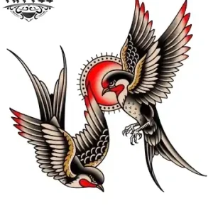 tatouage-ephemere-hirondelle-vintage-style-retro tatouage-ephemere-hirondelle-vintage-style-retro