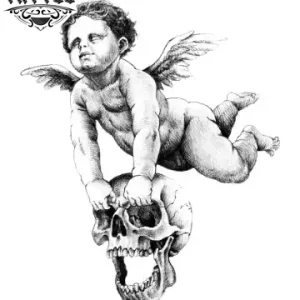 tatouage ephemere homme ange de la mort style gothique tatouage ephemere homme ange de la mort style gothique