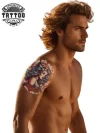 tatouage-ephemere-homme-epaule-pin-up-vintage-style tatouage-ephemere-homme-epaule-pin-up-vintage-style