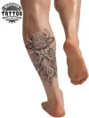 tatouage mollet éphémère viking homme