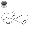 Tatouage éphémère infini chat design unique Tatouage éphémère infini chat design unique