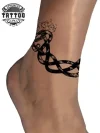 Tatouage cheville infini éphémère femme élégant temporaire Tatouage cheville infini éphémère femme élégant temporaire