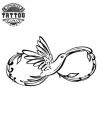 tatouage ephemere infini avec colombe elegant et symbolique tatouage ephemere infini avec colombe elegant et symbolique