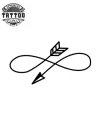 tatouage INFINI éphémère flèche design unique tatouage INFINI éphémère flèche design unique