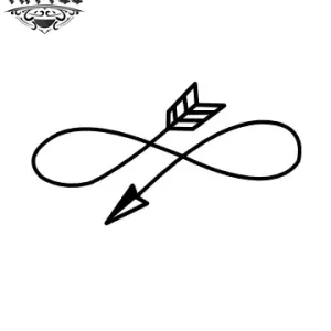 tatouage INFINI éphémère flèche design unique tatouage INFINI éphémère flèche design unique