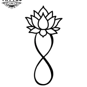 tatouage-ephemere-infinie-lotus-design-zen tatouage-ephemere-infinie-lotus-design-zen