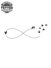 tatouage INFINI ephemere oiseau design elegant et moderne tatouage INFINI ephemere oiseau design elegant et moderne