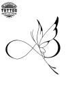 tatouage INFINI papillon éphémère design unique tatouage INFINI papillon éphémère design unique