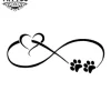 tatouage ephemere infini patte de chien amoureux des animaux