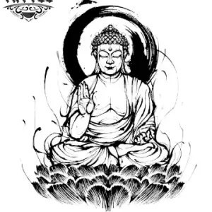 Tatouage Bouddhisme Éphémère Inspiration Spirituelle Image Produit