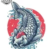 tatouage-ephemere-japonais-carpe-koi-design-traditionnel tatouage-ephemere-japonais-carpe-koi-design-traditionnel