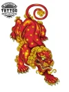 tatouage-chien-ephemere-japonais-foo-art-traditionnel-asiatique tatouage-chien-ephemere-japonais-foo-art-traditionnel-asiatique
