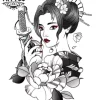 tatouage-ephemere-japonais-fleur-traditionnelle tatouage-ephemere-japonais-fleur-traditionnelle
