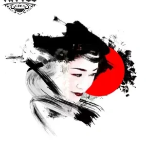 tatouage ephemere japonais geisha art traditionnel image alt tatouage ephemere japonais geisha art traditionnel image alt