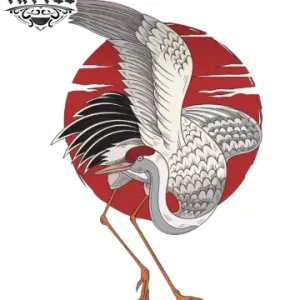 tatouage japonais éphémère grue élégant raffiné tatouage japonais éphémère grue élégant raffiné