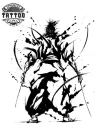 tatouage-japonais-ephemere-guerrier-samourai tatouage-japonais-ephemere-guerrier-samourai