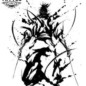 tatouage-japonais-ephemere-guerrier-samourai tatouage-japonais-ephemere-guerrier-samourai