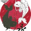 tatouage éphémère japonais poisson koi traditionnel