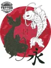 tatouage éphémère japonais poisson koi traditionnel