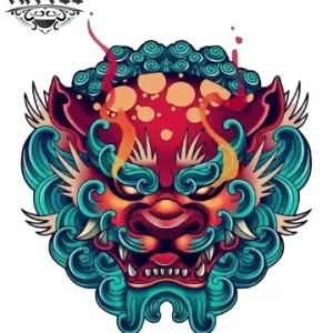 tatouage-ephemere-japonais-lion-majestueux-durable-elegant tatouage-ephemere-japonais-lion-majestueux-durable-elegant
