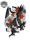 tatouage-ephemere-japonais-phoenix-design-traditionnel