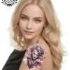 tatouage epaule joker ephemere style unique audacieux