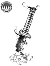 tatouage japonais ephemere katana style samourai tatouage japonais ephemere katana style samourai