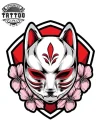 tatouage-ephemere-kitsune-japonais-art-corporel-traditionnel-japonais tatouage-ephemere-kitsune-japonais-art-corporel-traditionnel-japonais