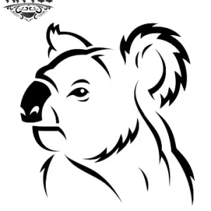tatouage-ephemere-tribal-koala-design-unique tatouage-ephemere-tribal-koala-design-unique