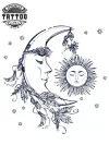 tatouage-lune-ephemere-lune-et-soleil-art-corporel-mystique tatouage-lune-ephemere-lune-et-soleil-art-corporel-mystique