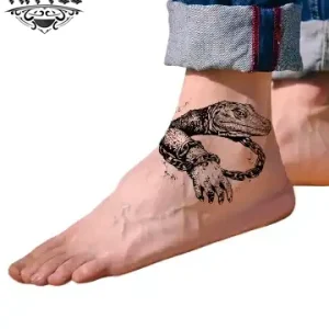 tatouage-cheville-lezard-ephemere-stylise-durable tatouage-cheville-lezard-ephemere-stylise-durable