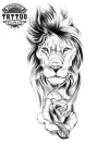 tatouage LION ephemere rose realiste waterproof tatouage LION ephemere rose realiste waterproof
