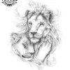 tatouage-lion-ephemere-couple-majestueux-temporary-tattoo tatouage-lion-ephemere-couple-majestueux-temporary-tattoo