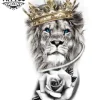 tatouage-lion-ephemere-couronne-royale-majesteux tatouage-lion-ephemere-couronne-royale-majesteux